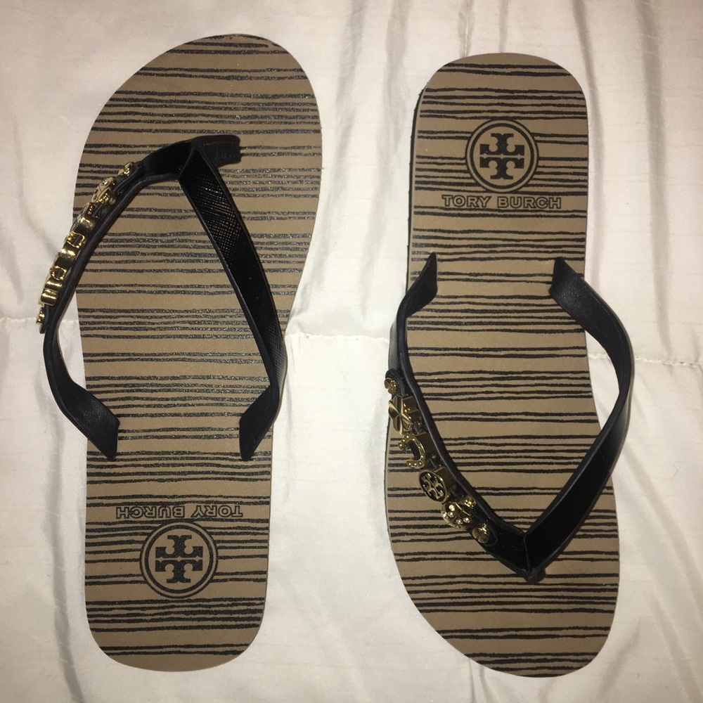 Tory Burch Jeweled Flip Flops - Picture 6 of 7
